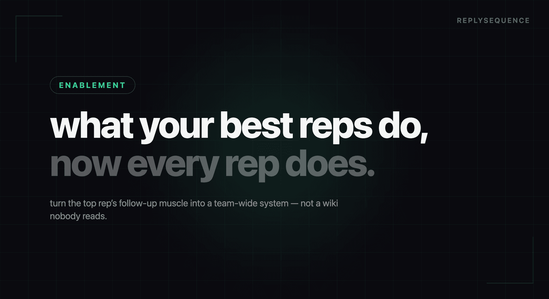 Turning Your Best Rep's Follow-Up Into a Team Standard