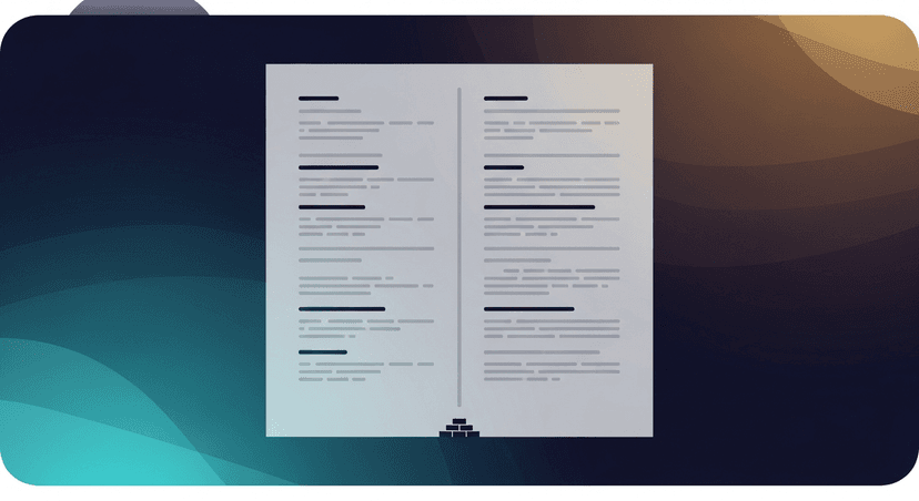 A transcript document with a wall icon at the bottom, representing where recorders stop