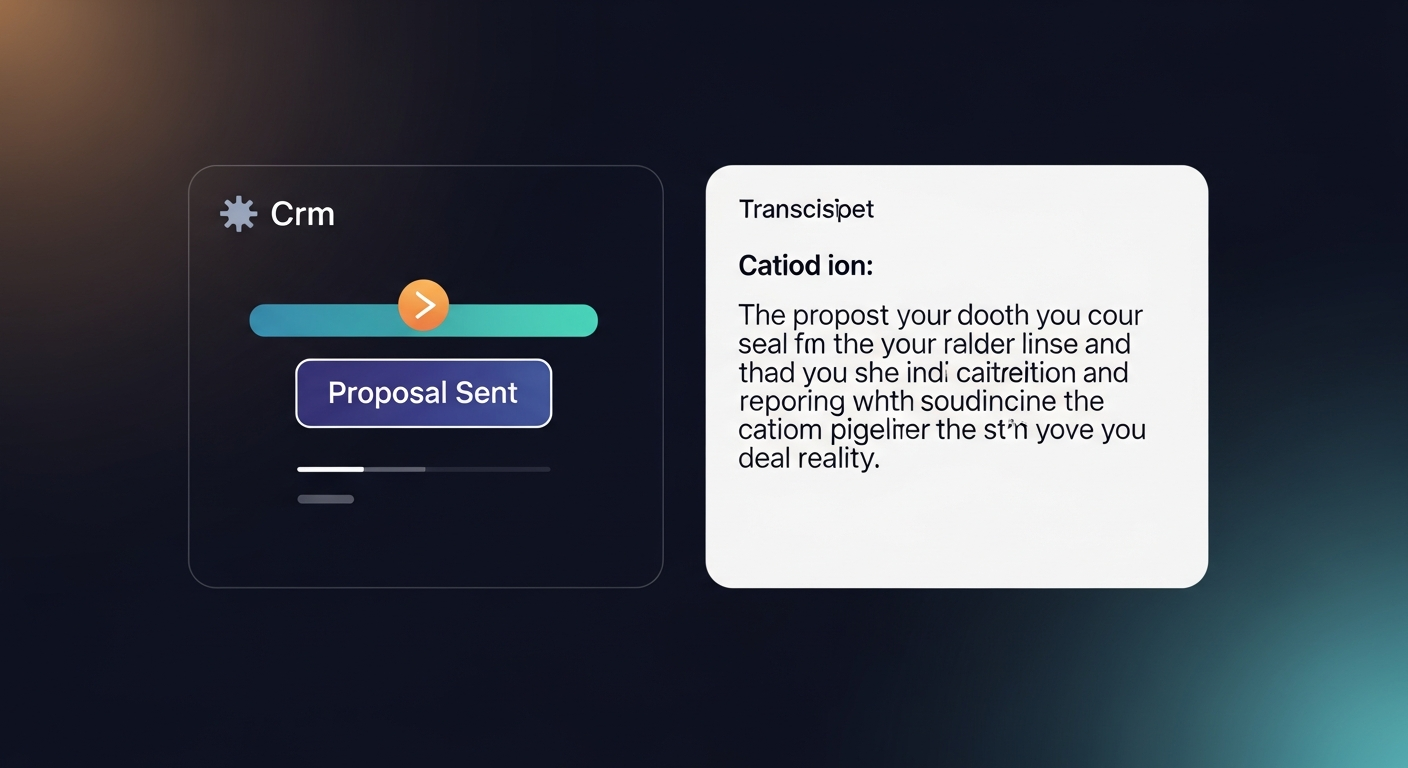 Side-by-side comparison of a CRM deal stage marked \